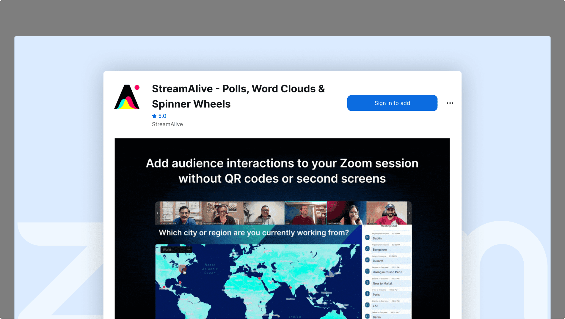 StreamAlive Zoom App