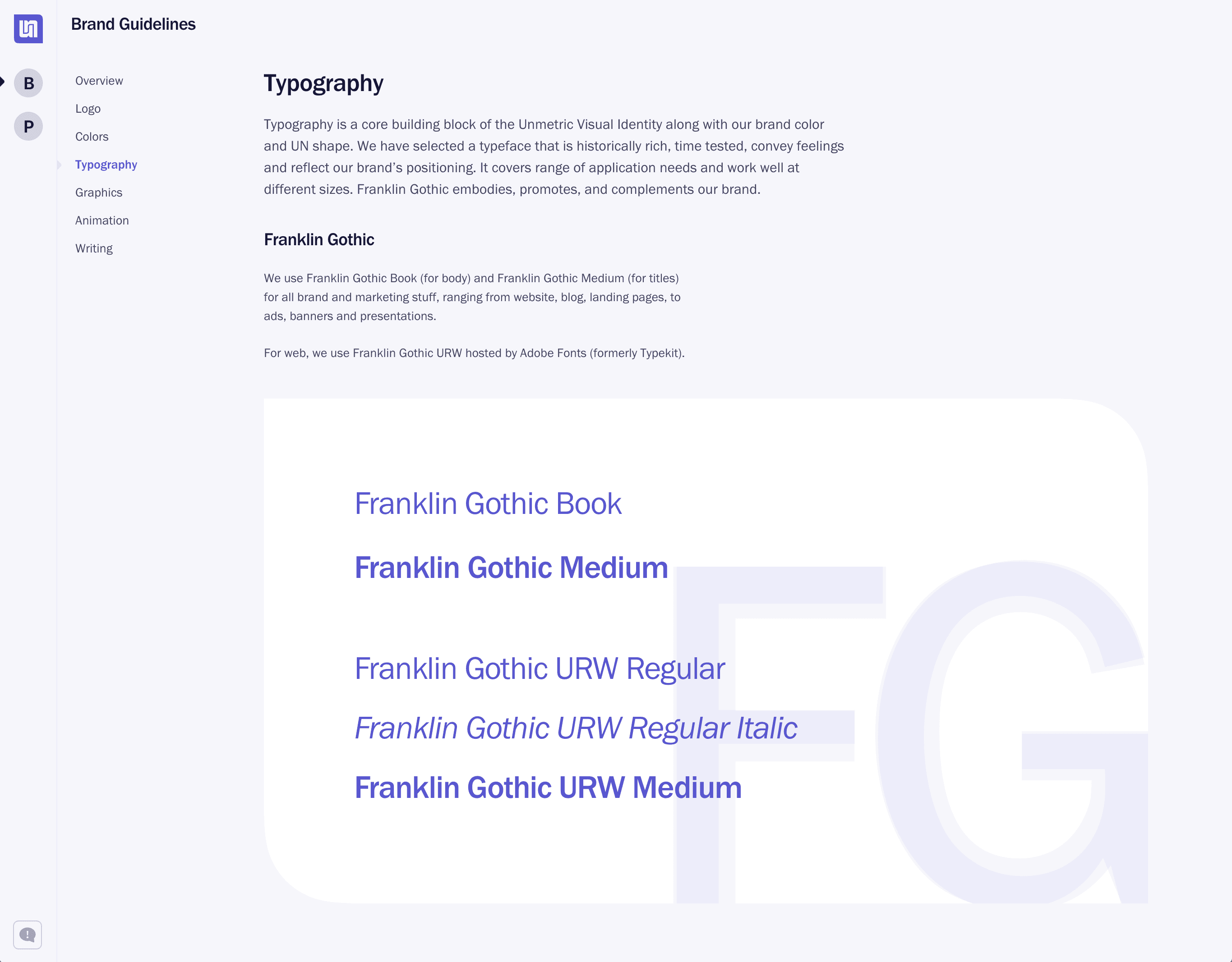 Typography guidelines